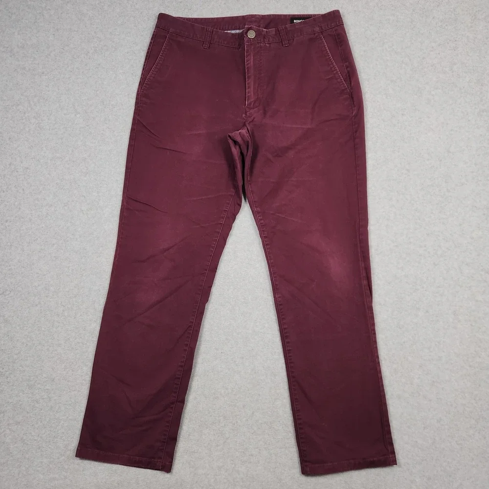 Bonobos Pants 34x30 Red Green Orange Slim Fit Chino Golf Stretch 3 Pairs Bundle - Picture 4 of 16